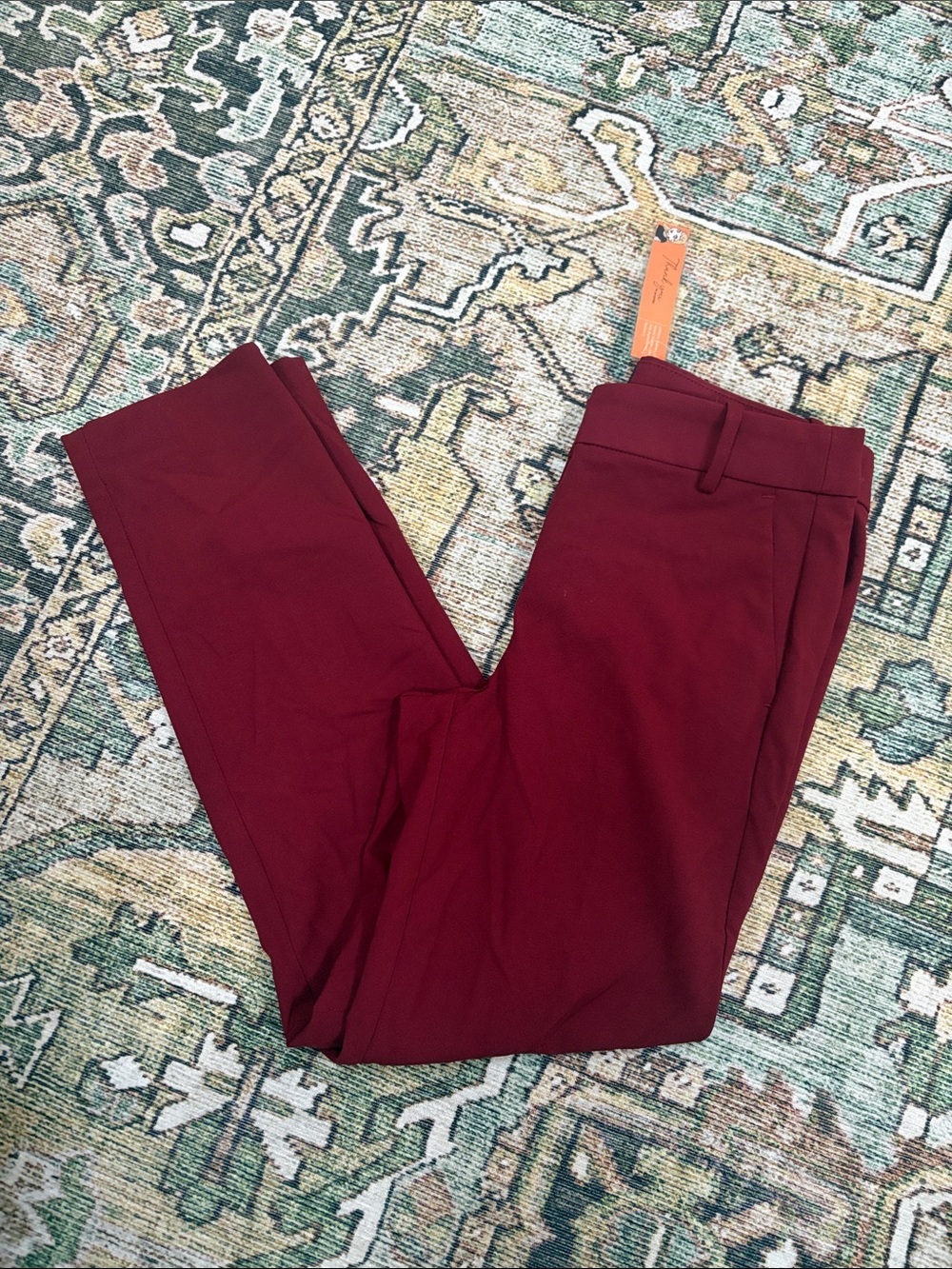 J. Crew Slim Dress Pants in Burgundy
